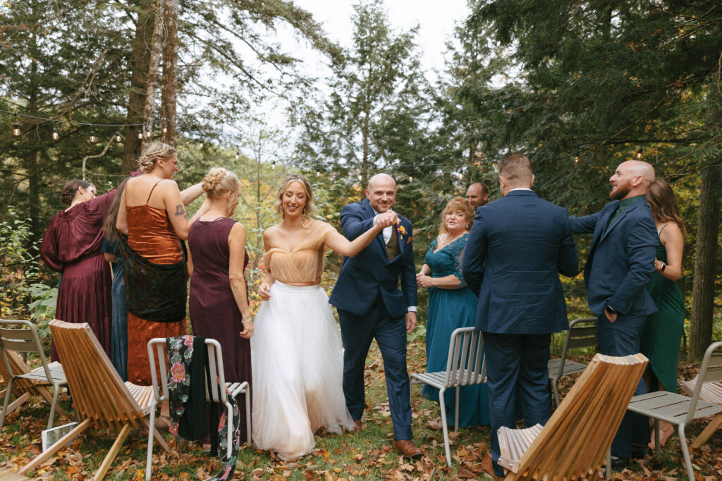 an elopement wedding in the fall in Vermont