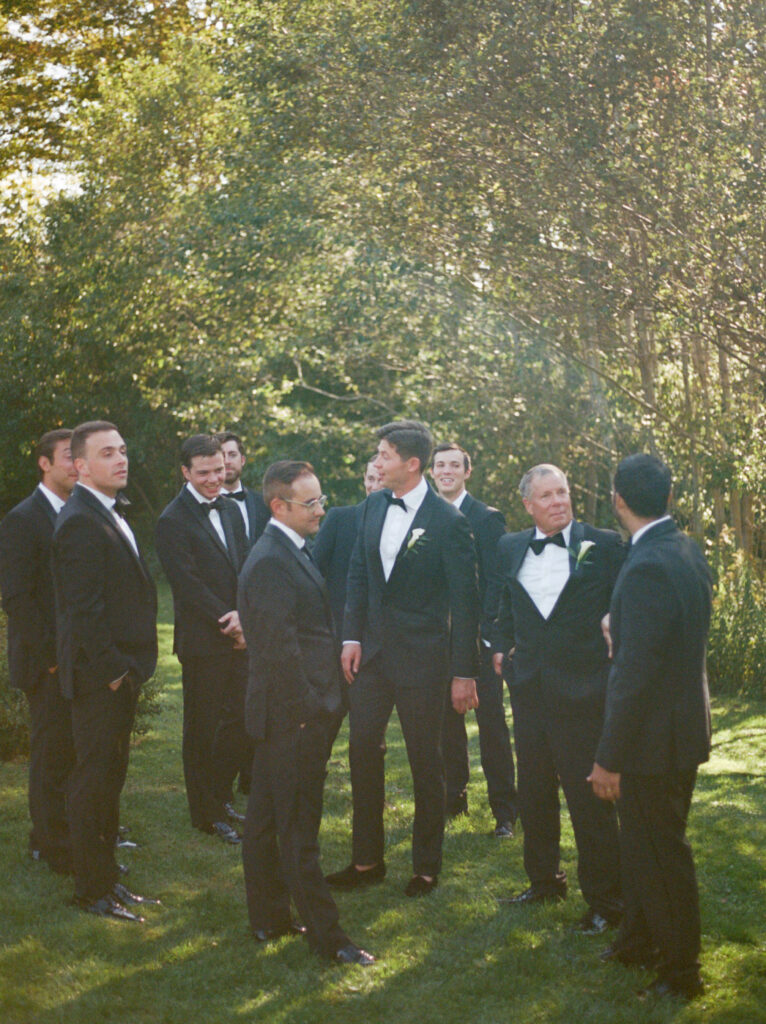 groomsmen at Hildene Wedding in manchester vermont