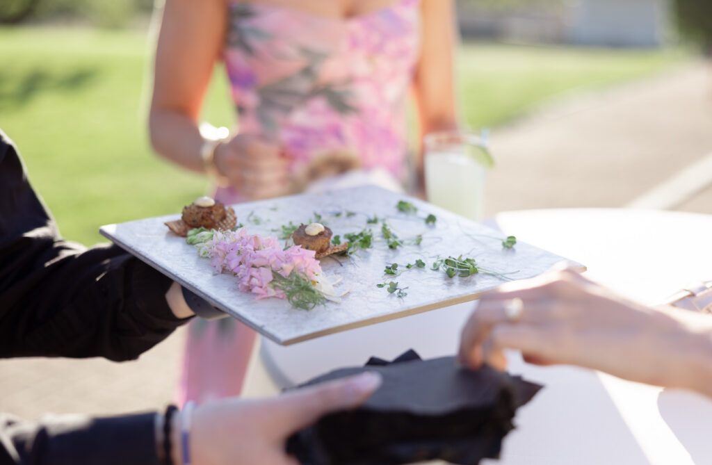 cocktail hour at wedding in Vermont